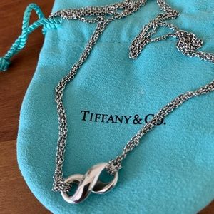Tiffany and Co. Double Chain Infinity Necklace, 15.5”